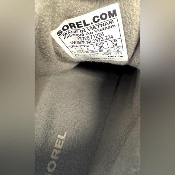 Sorel Women’s Kinetic Caribou Waterproof Camel Brown and Gray Shoes Size 7 - Picture 8 of 8